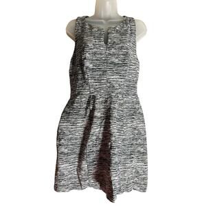 Victoria's Secret VS Fit Flare Seamed Dress Black White Lined Size 12